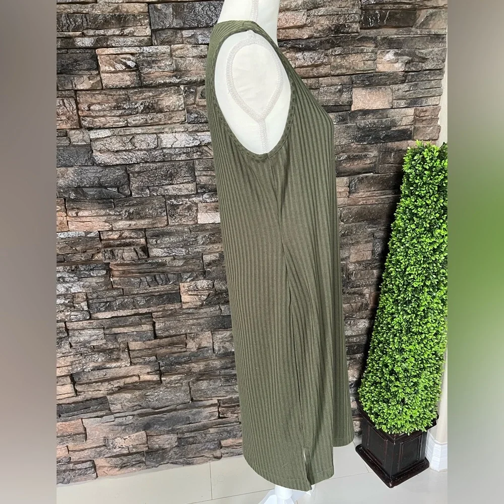 Nine West Green Ribbed Halter Midi Dress - Picture 4 of 10
